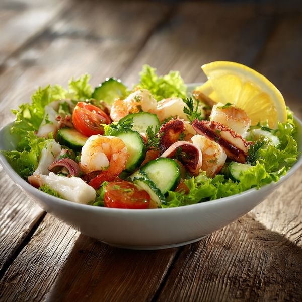 Seafood Salad as Main Dish