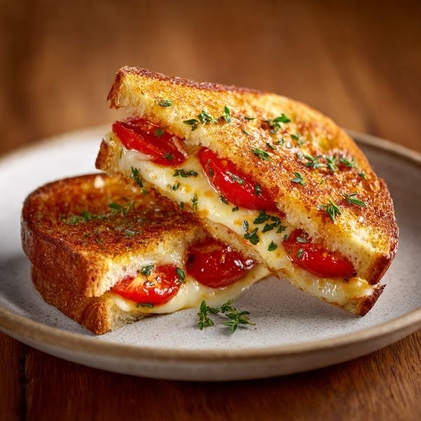 Tosted Cheese and Tomato Sandwich
